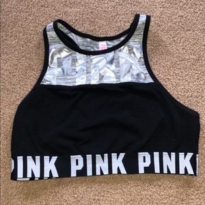 Pink sports bra